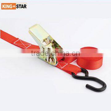 Ratchet Strap with Double J Hook for Webbing Nylon