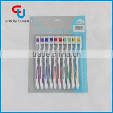 10 PCS Best Selling Adult Wholesale Toothbrush Brands Manufacturer