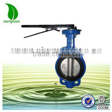 Lever handle wafer iron butterfly valve