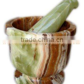 PAKISTAN SUPPLIER WHOLESALE 2017 ONYX MORTAR AND PESTLE HANDICRAFTS