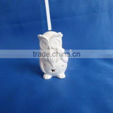 Hot selling Porcelain white owl ornament