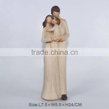Wood Imitation Polyresin Family Figurine photo-2