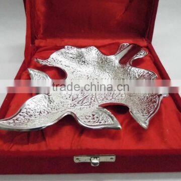 New Design and Gorgeous Promotional Gift, Corporate Gift Item Silver Plated Brass Bowl photo-2