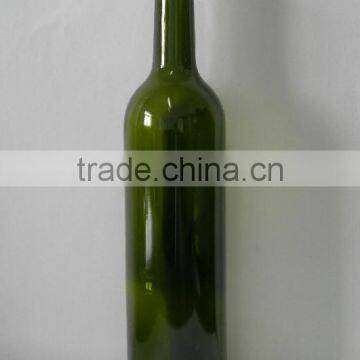 Wholesale 750ml Dark Green/Light Green/Clear/Amber Red Wine Glass Alcohol Bottle made in China