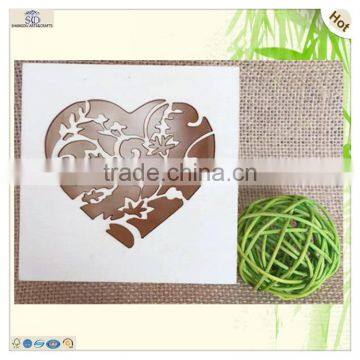 Lid Polished Heart Engraved Plywood Wood Cuboids Boxes photo-4