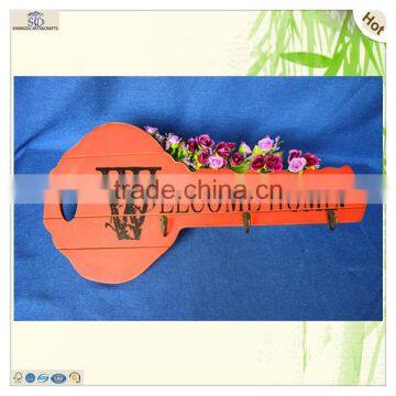 Stylish Interior Decorating Key Shape Clothes Use Wooden Holder photo-5