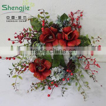 SJ80012019 Plastic Christmas Wreath for Door Decoration photo-3