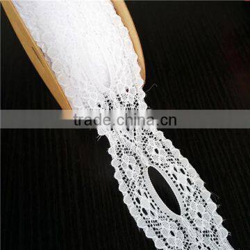 African Wholesale 100%Polyester White Lace Fabric photo-4