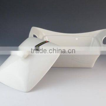 Eco-friendly White Porcelain Casserole Iron Rack Available photo-2