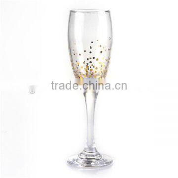High Quality Wine Glass and Water Glass Set With Golden Decal photo-2