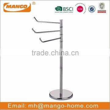 standing stainless steel bathroom towel holder