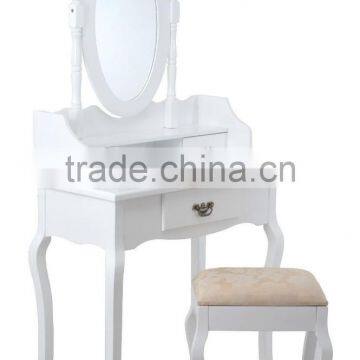 Wooden Modern Folding Mirror Dresser Table Set photo-5