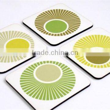 2017 Round Wooden Green Circles Coaster Set Made in China photo-1