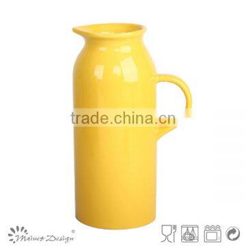 Hot selling Delicate solid colour Stoneware Houseware Ceramic Pitcher