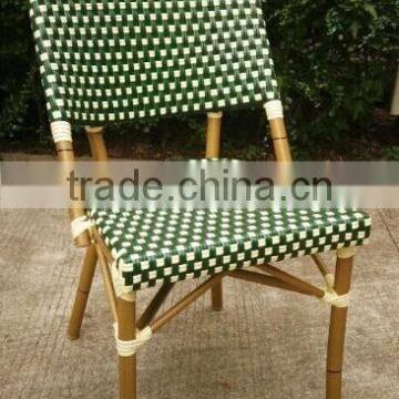 cafe used aluminium rattan armchair
