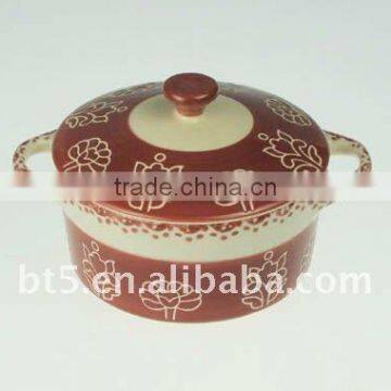 10cm dia stoneware handpainted mini casserole