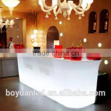 elegant fashionable RGB 16 colors changing led straight bar counter, bar furniture with led light