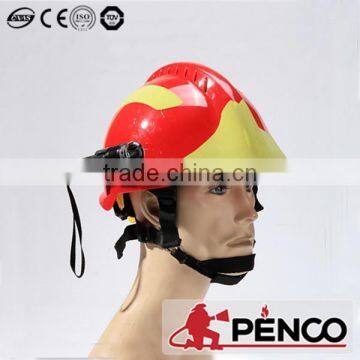 Fire helmet fireman protected red safty cap nomex fabric aramid waterproof flame resistant