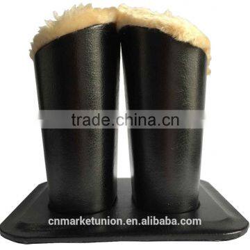 Double Head PU Leather Eyeglass Holders, Black Leather Eyeglasses Support, Eyeglass Holder Stand photo-4