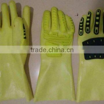 SunnyHope PVC coated oil resistant TPR Impact Gloves