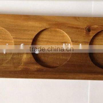 Wooden Beer Paddle With Glass Cup, Paddle, Beer Flight, Glass Cup Tray photo-2