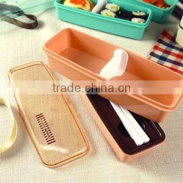 Cute Lunch Box Bento With Chopsticks High Heat Resistance Gift Made in China,CUSTOM Plastic Lunch Box,hot New Product for 2015 photo-3