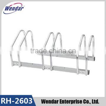 Hot Sale 3 Bike Standing Rack In Public , Galvanized Bicycle Parking Stand, Bike Bicycle Floor Parking Rack Storage Stand