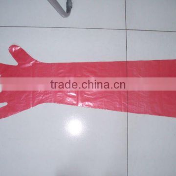 Disposable poly Arm Length Long Gloves for cleaning