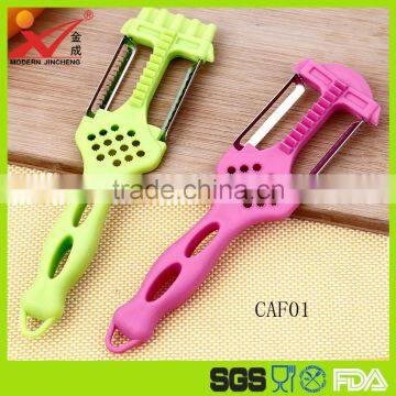 Factory top quality PP material handle stainless steel blade multifunctional new style peeler and grater