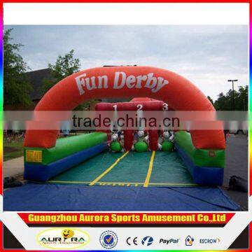 3 lane Derby Race inflatable pony hops inflatable horse racing