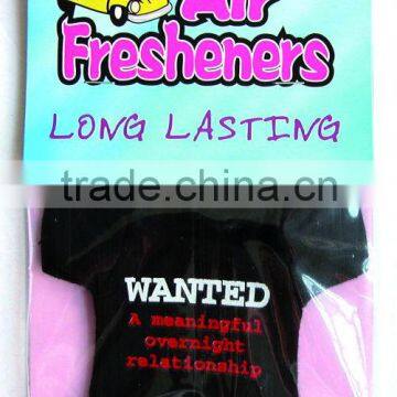 alibaba com cotton fabric mini T-shirt car air freshener