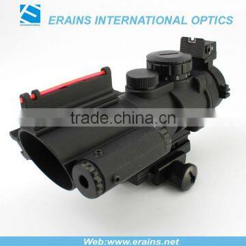 Prismatic Sight Tactical Sinper Fiber Optics 4X32 Green/red Illumination Dot Sight Riflescope With Red Laser