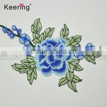 2017 New Arrival Beautiful Embroidery Patch Flower Design Applique From Keering WEF-766 photo-2