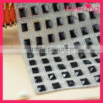 new arrive diamante mesh trimming iron on mesh WRT-005