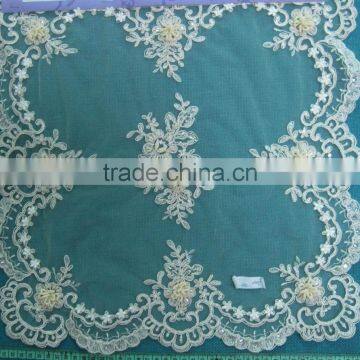 Fashion embroidery design patterns applique flower polyester for table cloth