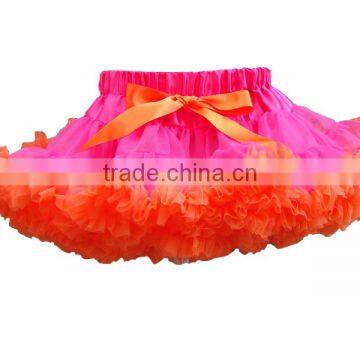 Lovely Pettiskirt Kids Birthday Party Dress Baby Girls Fancy Skirts Girl Pink Chiffon Skirt Boutique Dress photo-3