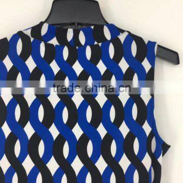 Women Clearance Lots Sleeveless Geometric Pattern Print Fashion Dress photo-6