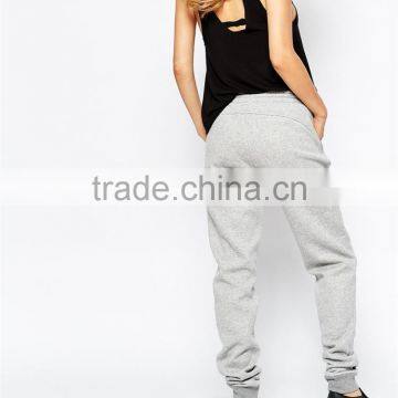 Womens New Design Plain Grey Cotton Baggy Trousers New Design photo-2
