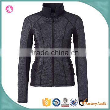 Wholesale color block rushed side women sportswear jacket