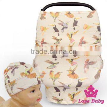 CT-85 Lovebaby Yiwu Wholesale Triple Baby Product Custom Printed Cartoon Pattern Suit Mother Feeding Newborn Car Cover photo-2