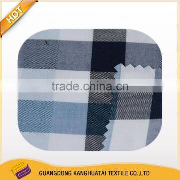 100% Yarn Dyed 50*50 Grid Printing Mercerized Cotton Fabric photo-3