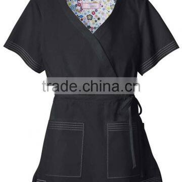 New Hospital Fashinable Nurse Uniform Designs Medical Scrubs for Ladies photo-3