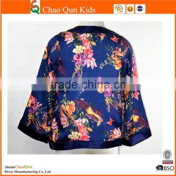 2017 Ehinic Sunscreen Clothing Girls Flower Cardigan Design Salwar Kameez for Children photo-3