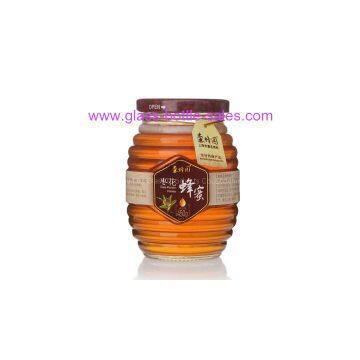 Suppy 500g Clear Glass Honey Jar With Lid