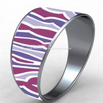 Custom Personalized 304 Stainless Steel Enamel Bangle For Lady