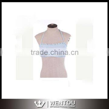 Wholesale Monogrammed Seersucker Bandeau Bikini Tops photo-2