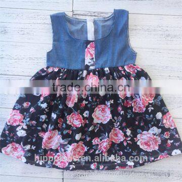 High performance comfortable design cowboy fluffy baby girls party wear dress