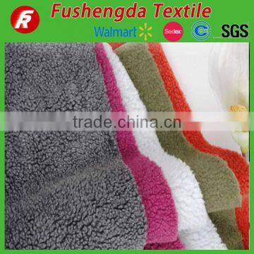 China100% Polyester artificial fake lamb fur fabric