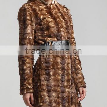 YR693 Genuine Mink Patch work Fur Jacket Cheap Real Mink Fur Jacket China Factory OEM