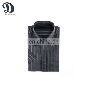 Low price model man shirt with gery stripes